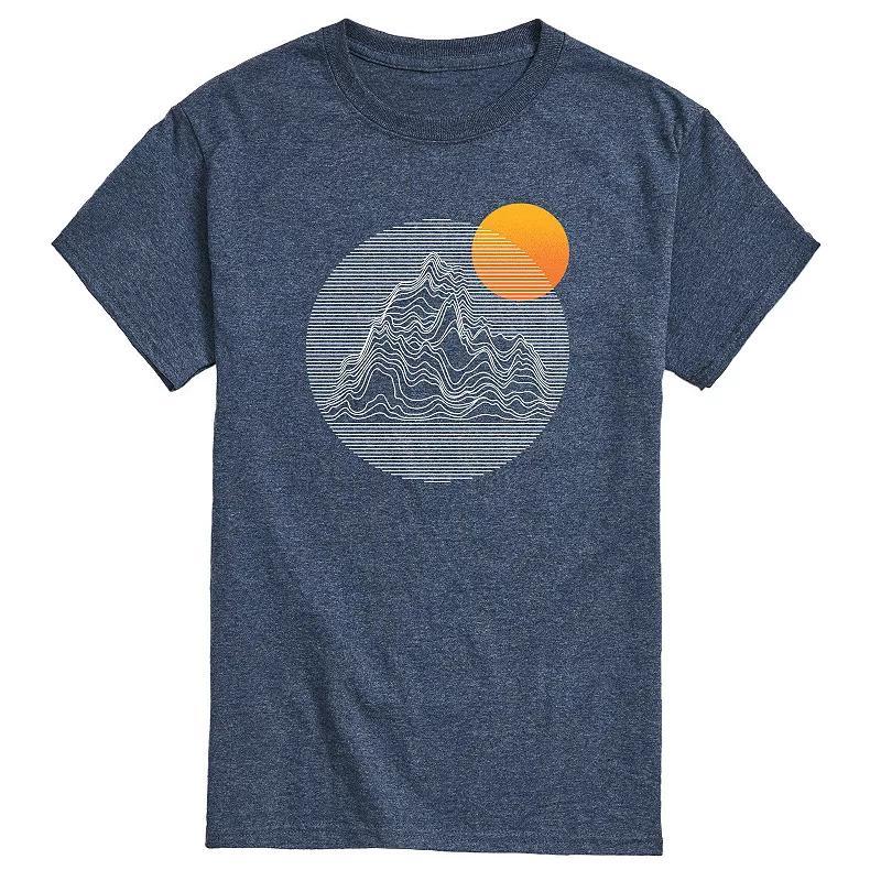 Men's Line Art Mountain Tee, Size: Small, Blue Product Image