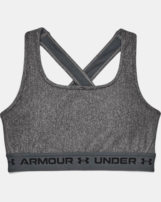 Womens Armour Mid Crossback Heather Sports Bra Product Image