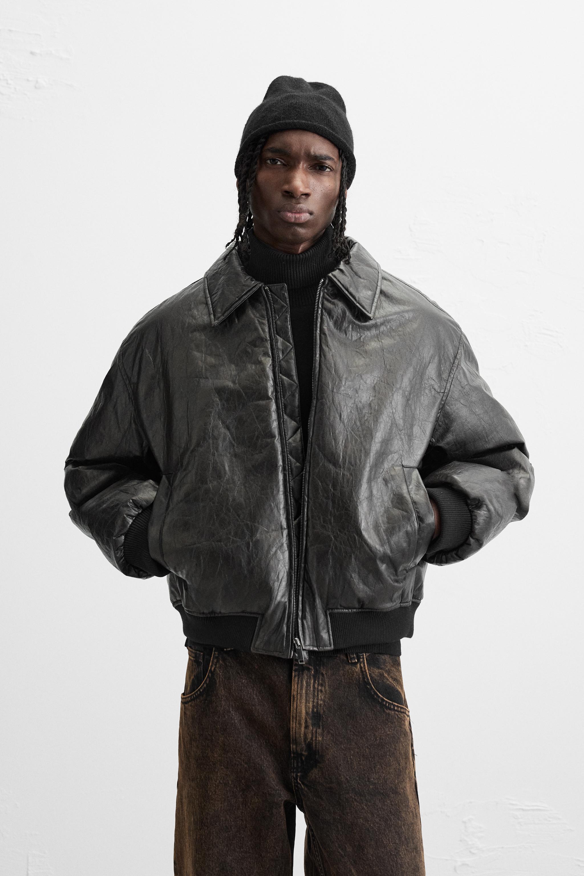 FAUX LEATHER PADDED JACKET Product Image