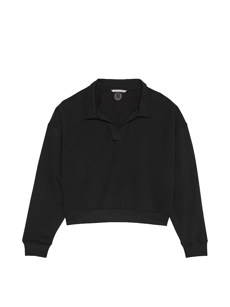 Brushed Modal Fleece Collared Pullover Product Image