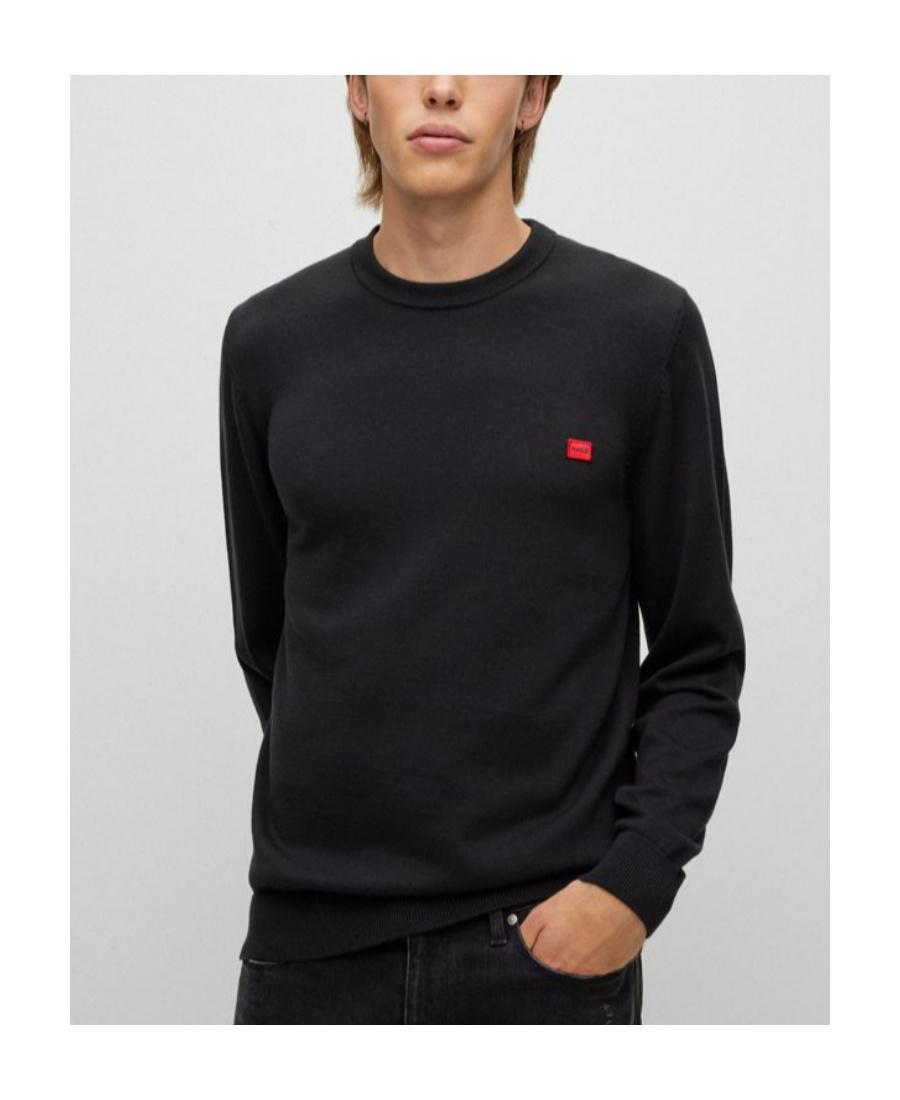 HUGO BOSS San Cassius Logo-patch Jumper In Black Product Image