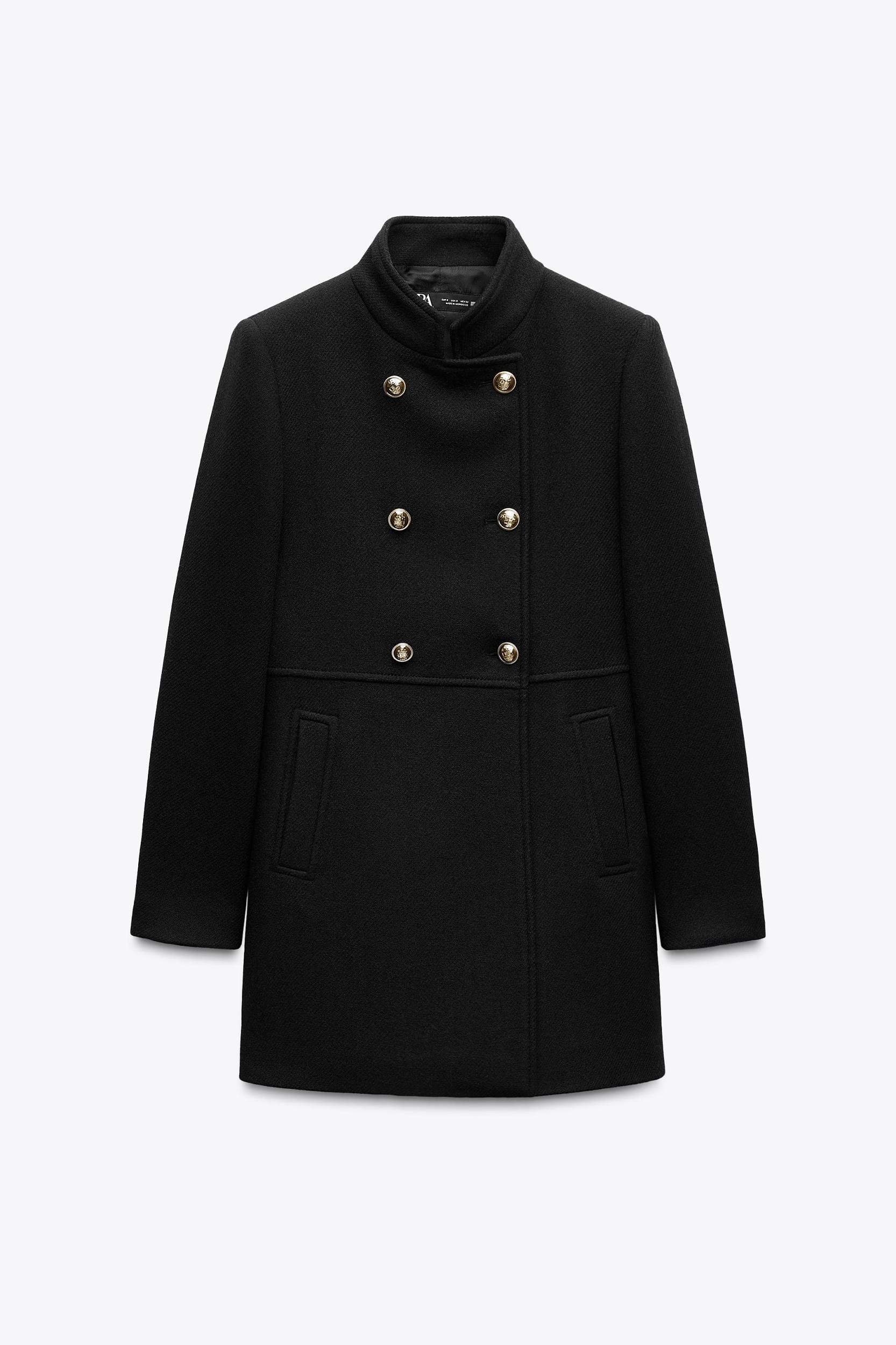 DOUBLE BREASTED WOOL BLEND COAT Product Image
