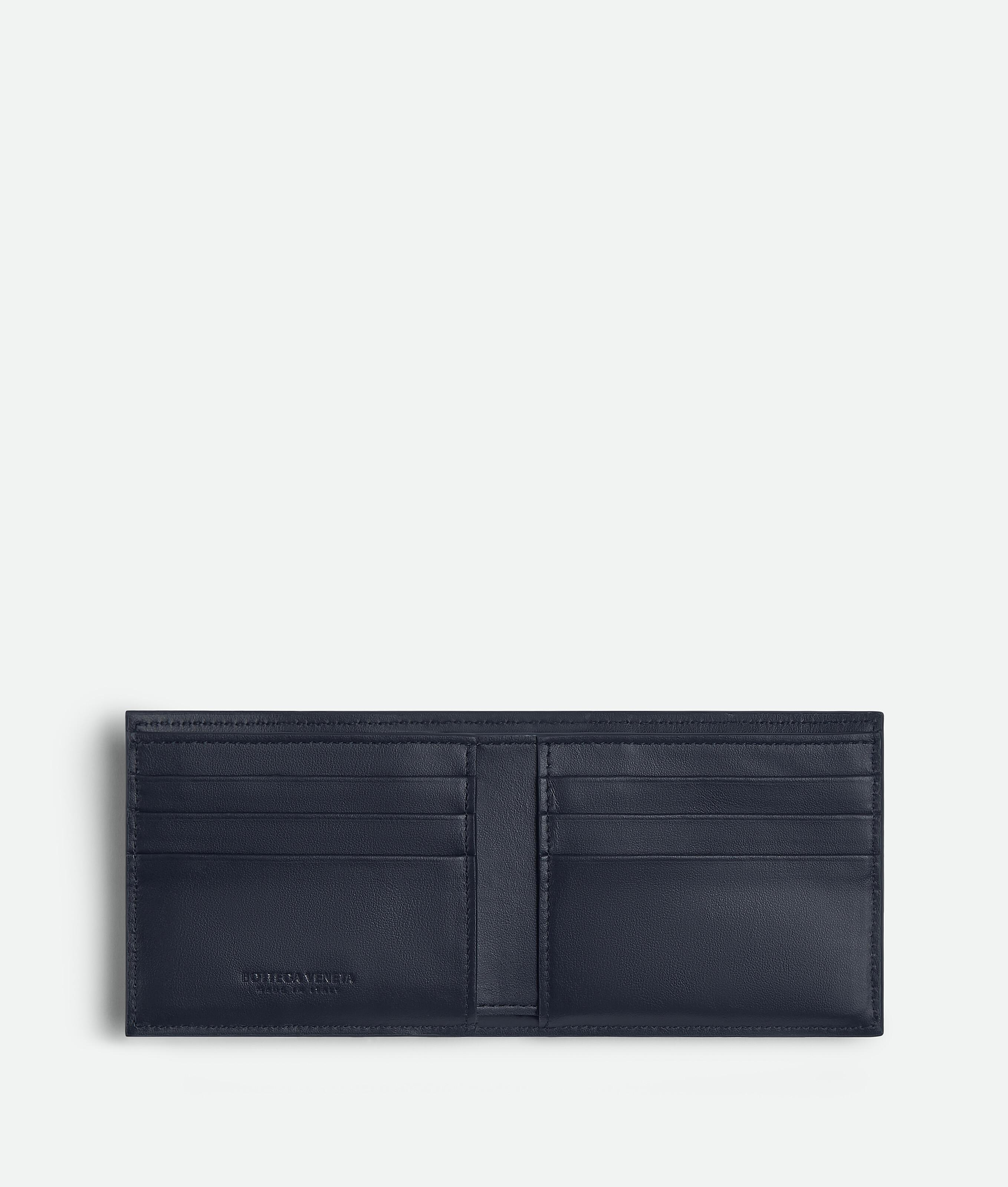 BOTTEGA VENETA Cassette Bi-fold Wallet In 8753 Navy White Product Image