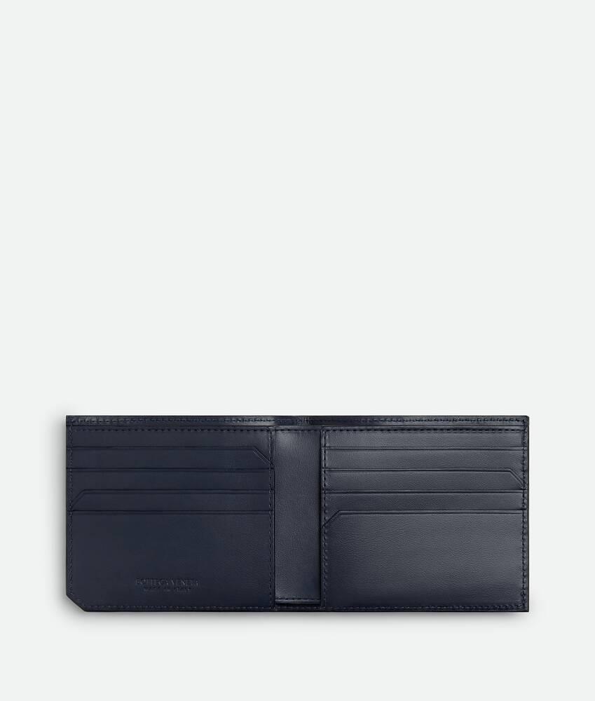 Men's Intrecciato Piccolo Bi-Fold Wallet in Abyss/white Product Image