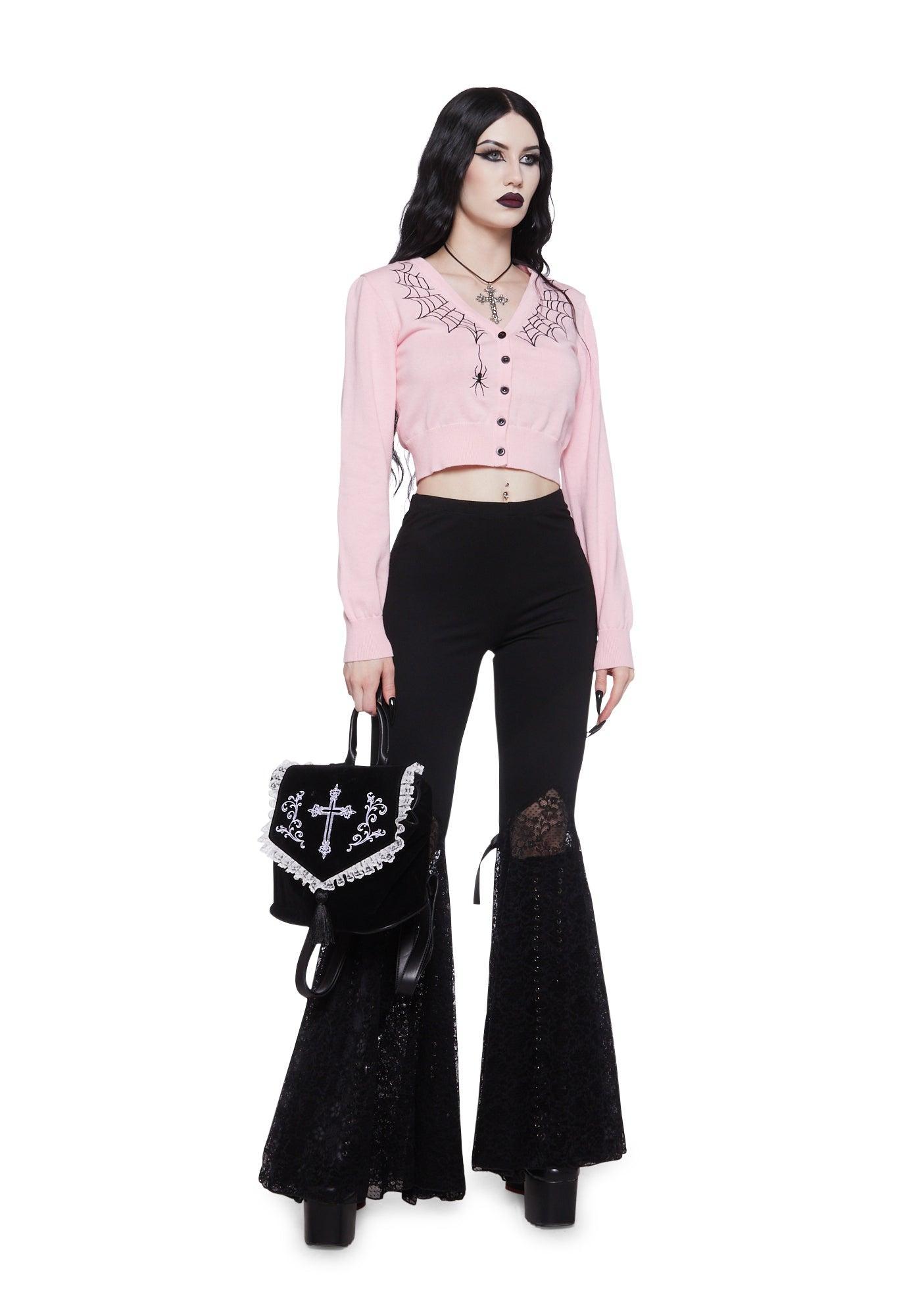 Web Obsessed Embroidered Cardigan - Pink Product Image