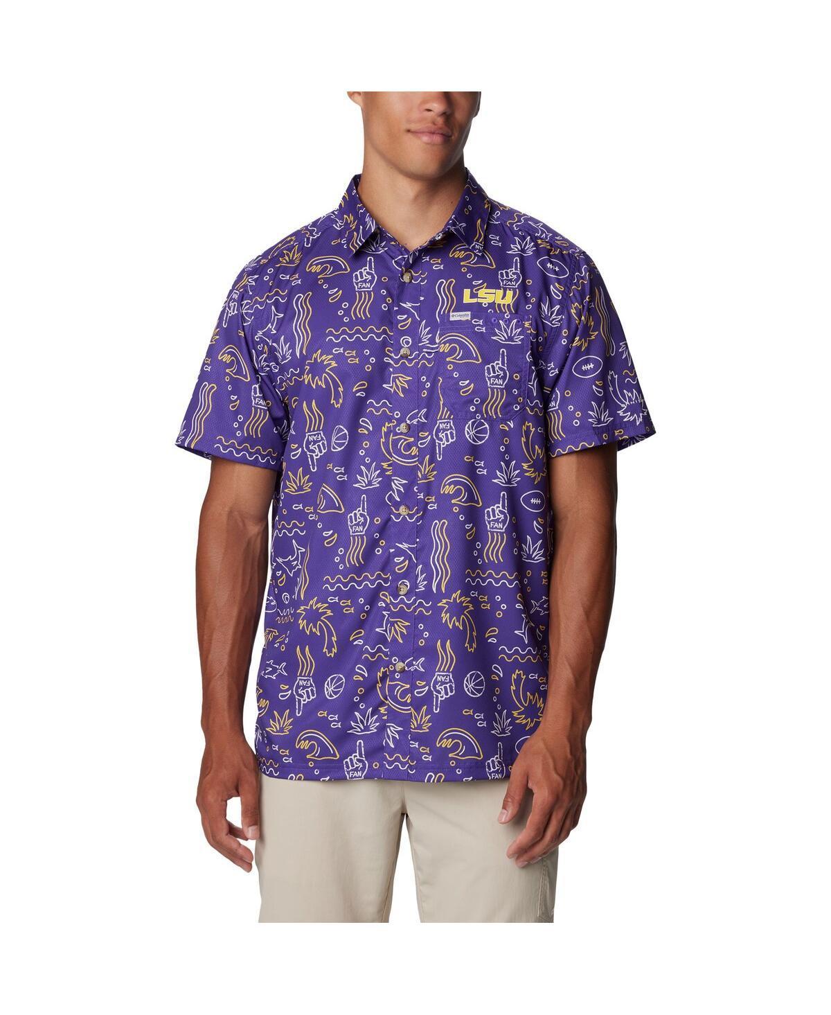 Columbia Men's Collegiate PFG Super Slack Tide Shirt - LSU- Product Image