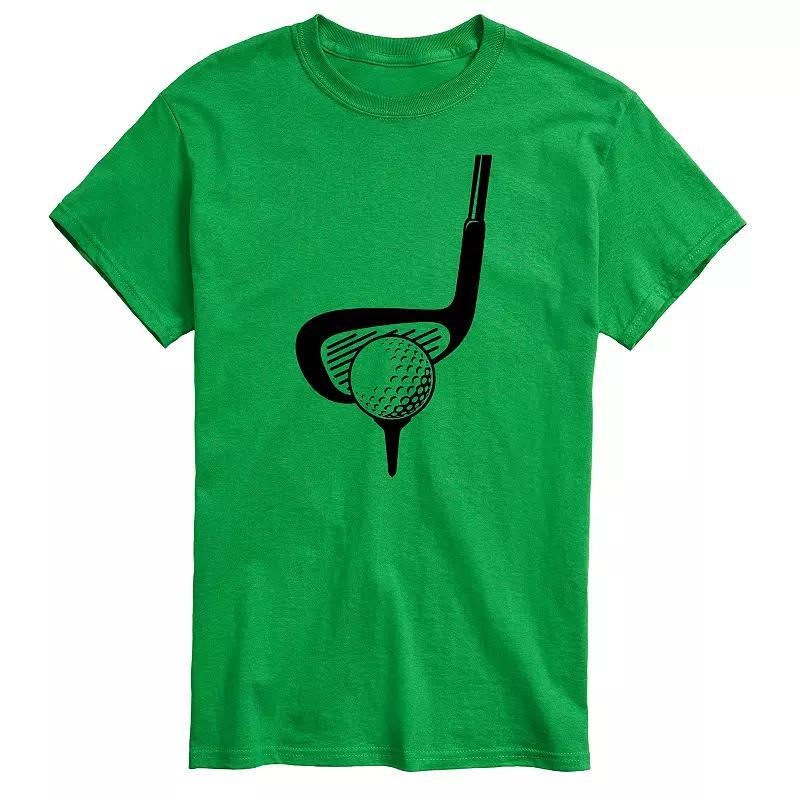 Men's Golf Club Behind Ball Graphic Tee, Size: XXL, Green Product Image