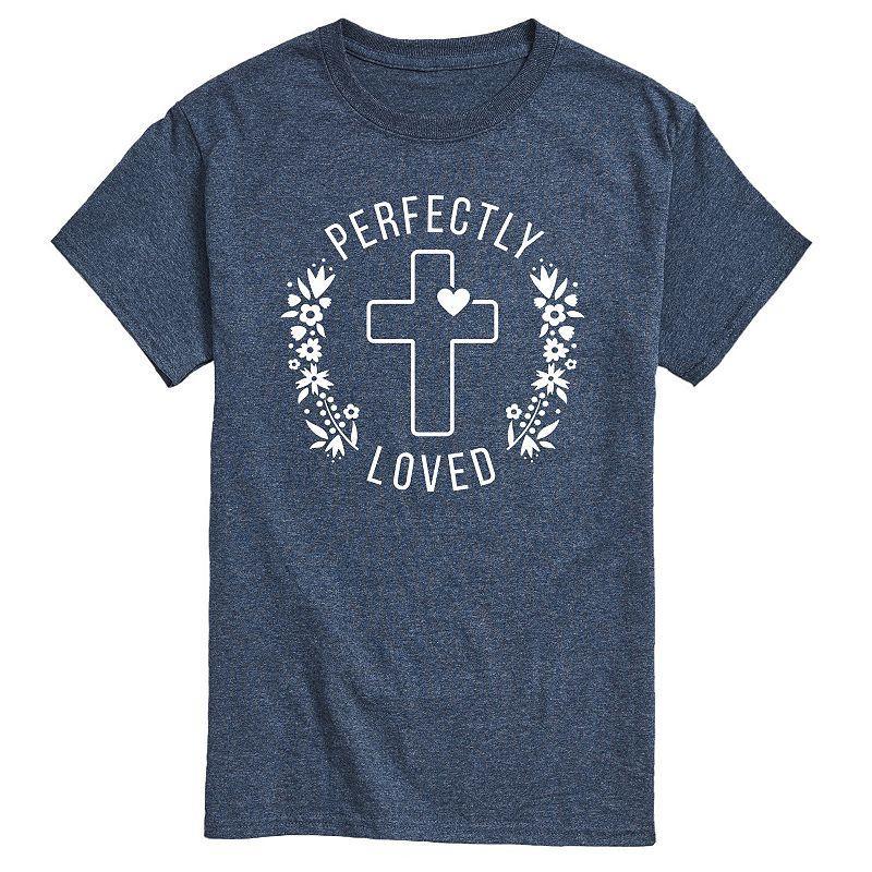 Men's Perfectly Loved Graphic Tee, Size: Large, Grey Blue Product Image