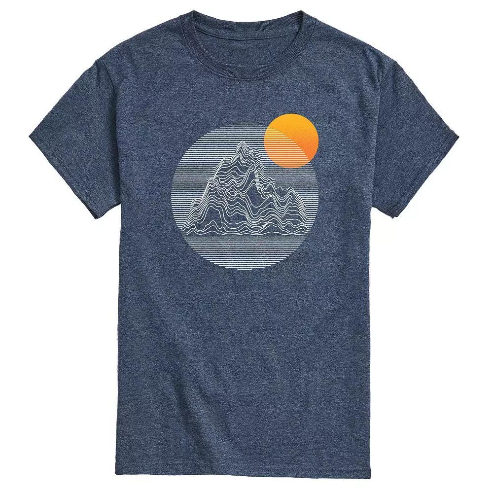 Men's Line Art Mountain Tee, Size: XL, Blue Product Image