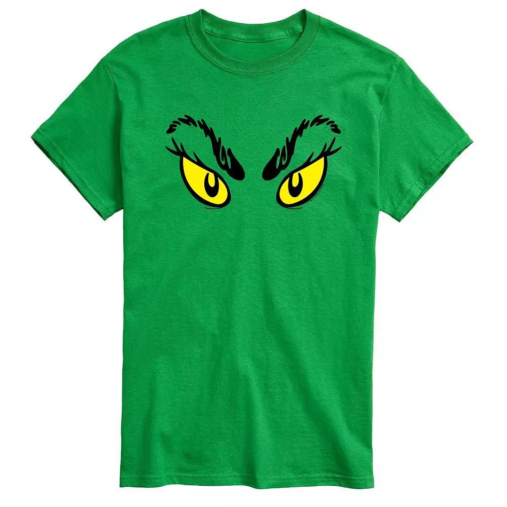 Men's Dr. Seuss The Grinch Eyes Green Graphic Tee, Size: XXL Product Image