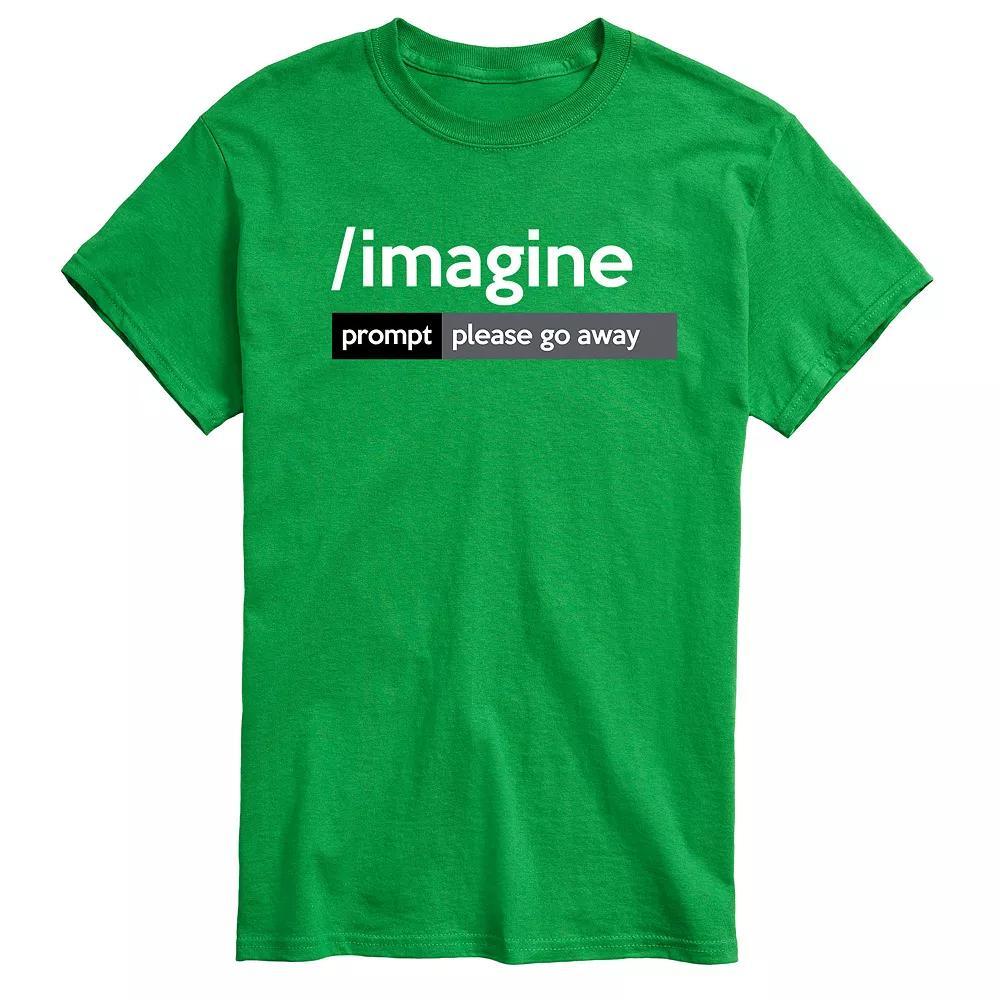 Men's AI Imagine Prompt Please Go Away Graphic Tee, Size: XXL, Red Product Image