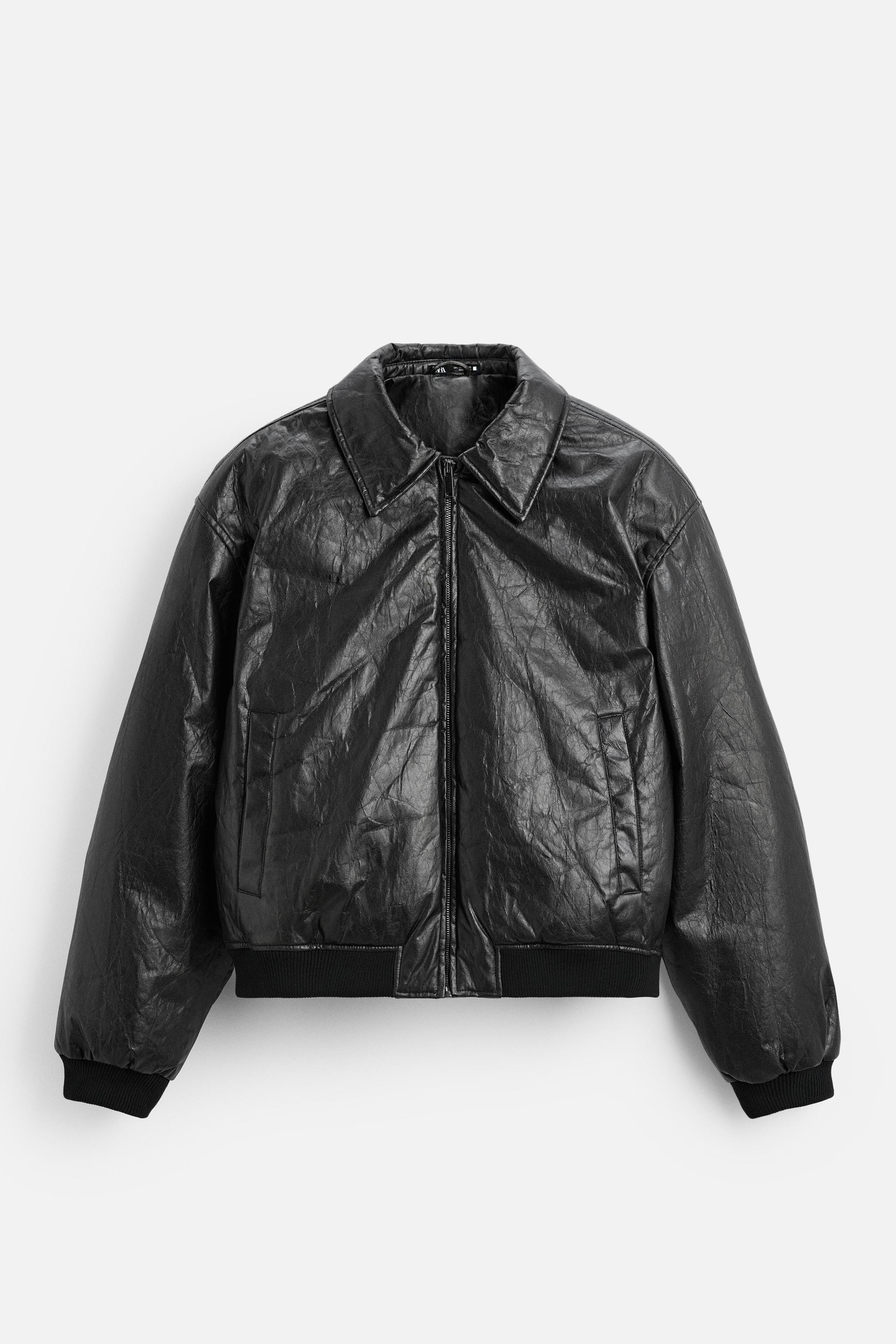 FAUX LEATHER PADDED JACKET Product Image