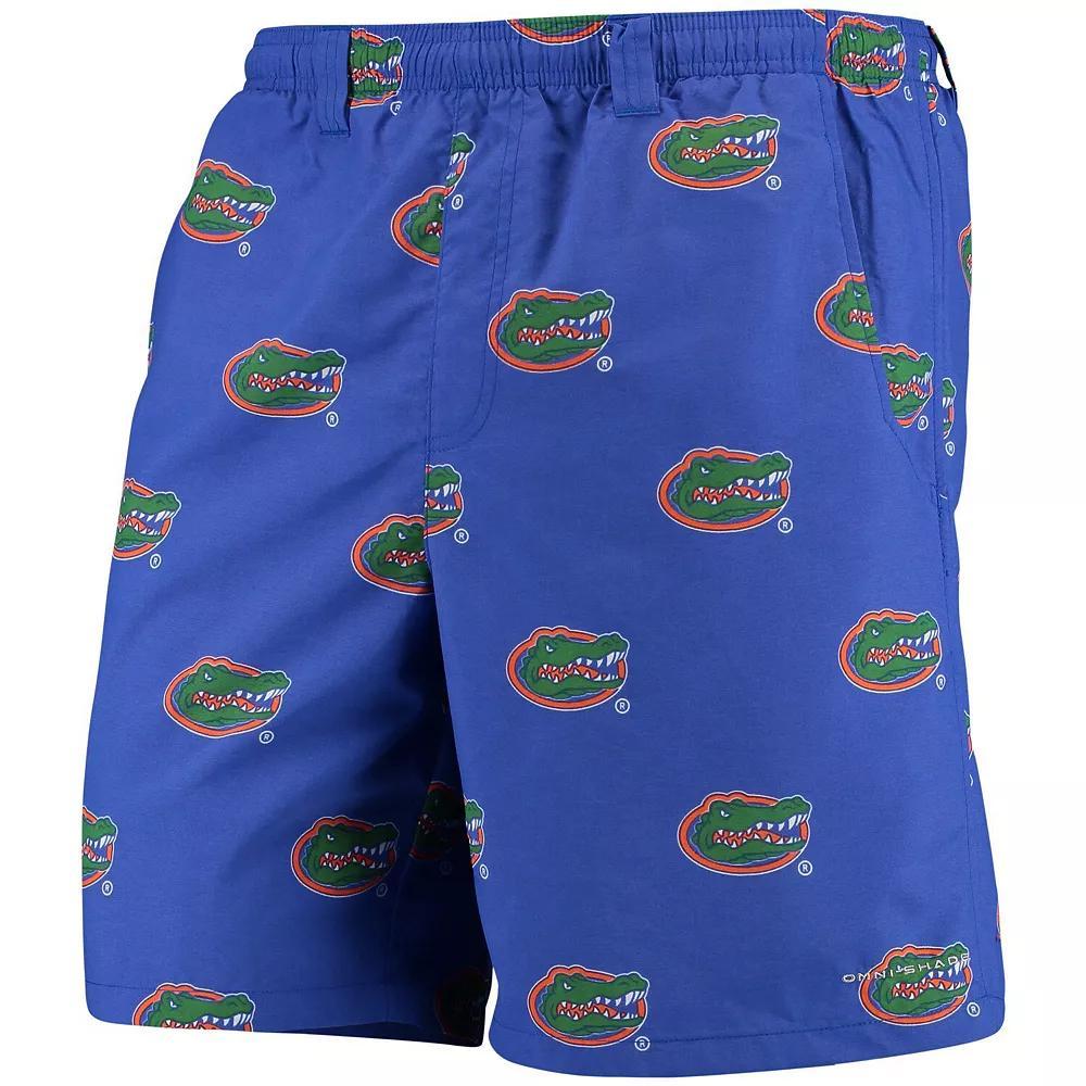 Men's Columbia PFG Royal Florida Gators Backcast II 8" Omni-Shade Hybrid Shorts, Size: Medium, Blue Product Image