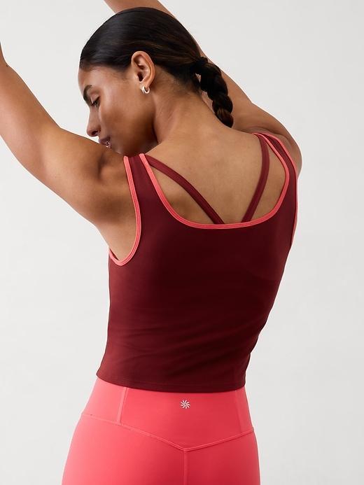 Signature Rib Square Neck Crop Tank Product Image