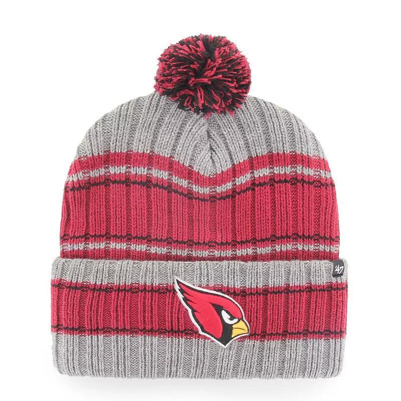 Mens 47 Graphite Arizona Cardinals Rexford Cuffed Knit Hat with Pom Product Image