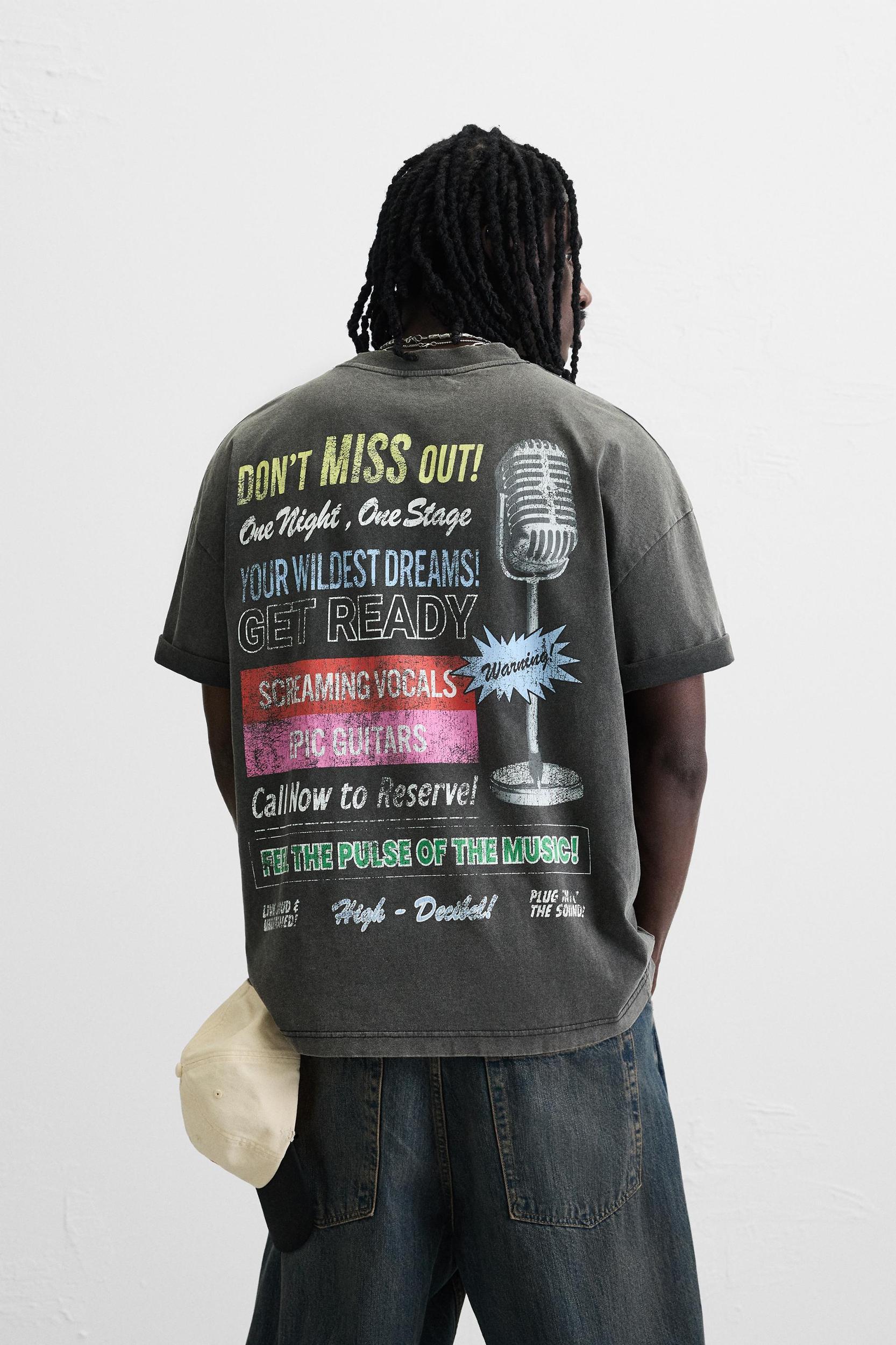 WASHED PRINT T-SHIRT Product Image