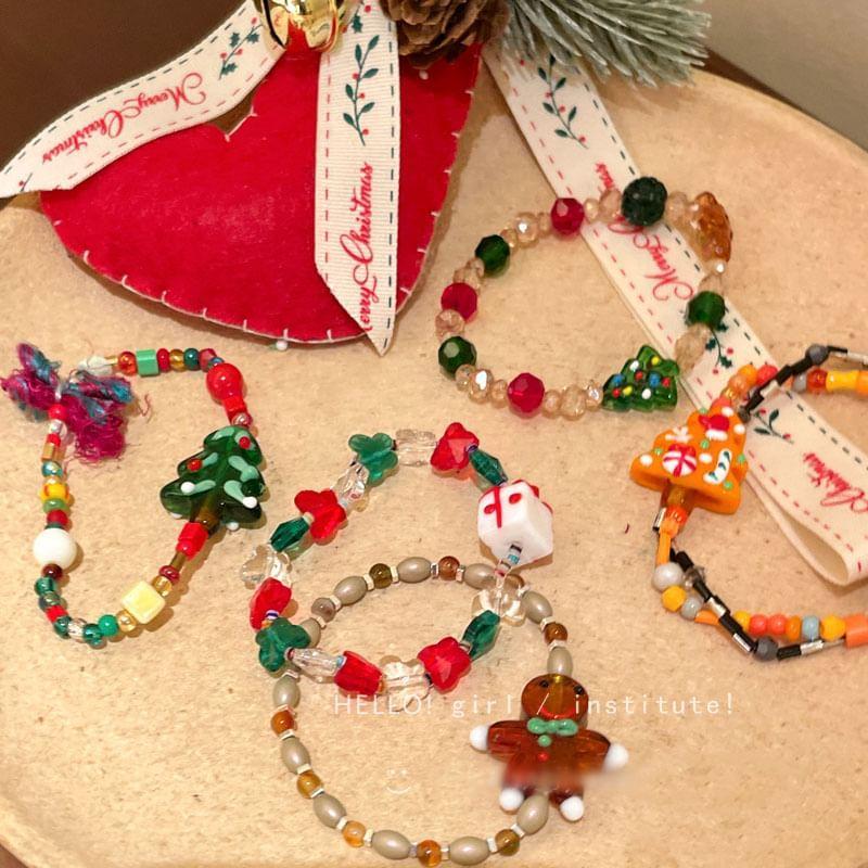 Christmas Beaded Bracelet Product Image