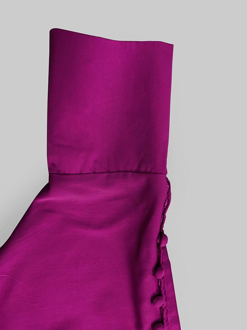 H-Line Loose Buttoned Solid Color Maxi Dresses Product Image