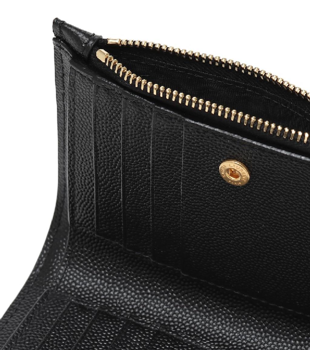 SAINT LAURENT Black Zipped Monogramme Wallet Product Image