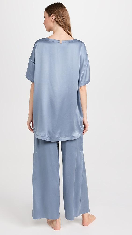 Lunya Washable Silk Tee Pants Set | Shopbop Product Image