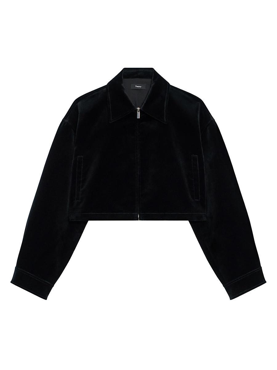 Womens Aline Cropped Zip-Front Jacket Product Image