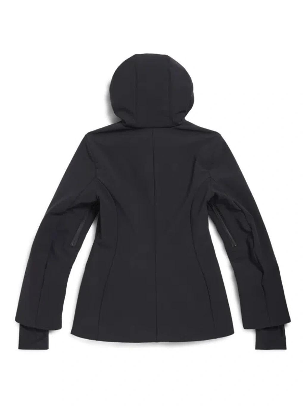 BALENCIAGA Women's Black Hourglass Parka Jacket For Ss24 Product Image