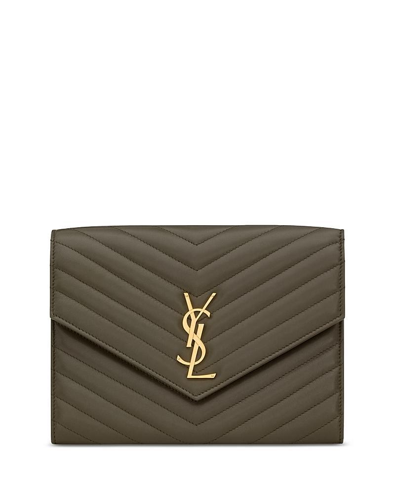 Saint Laurent Tiny Cassandre Card Case in Grained Leather Product Image