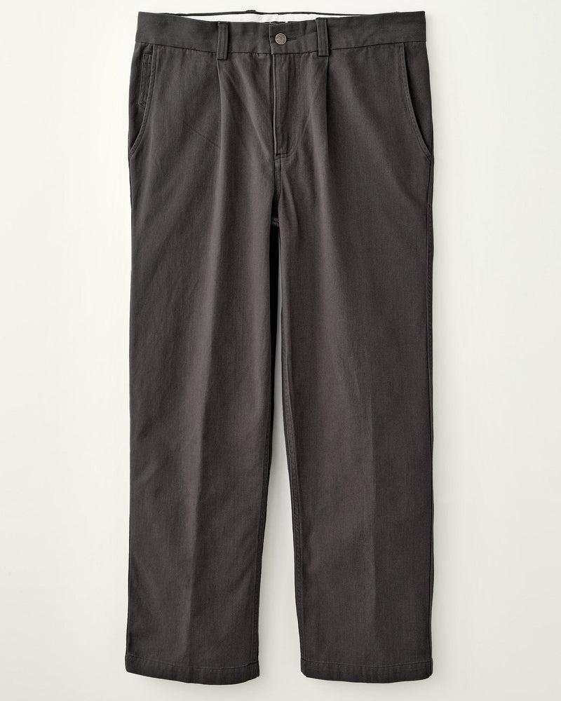 Heavy Twill Pleated Trouser - Black Product Image