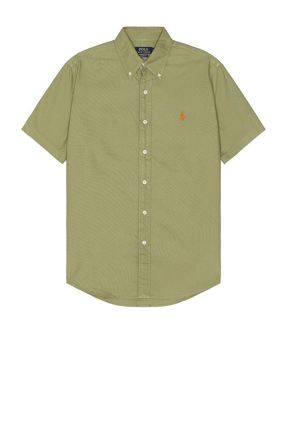 Polo Ralph Lauren Garment-Dyed Oxford Shirt (Sage ) Men's Clothing Product Image