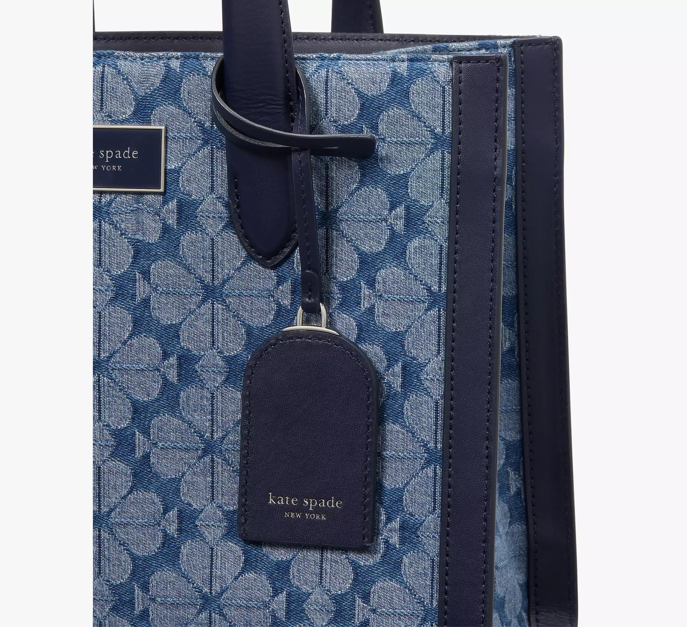 Spade Flower Jacquard Denim Manhattan Small Tote Product Image