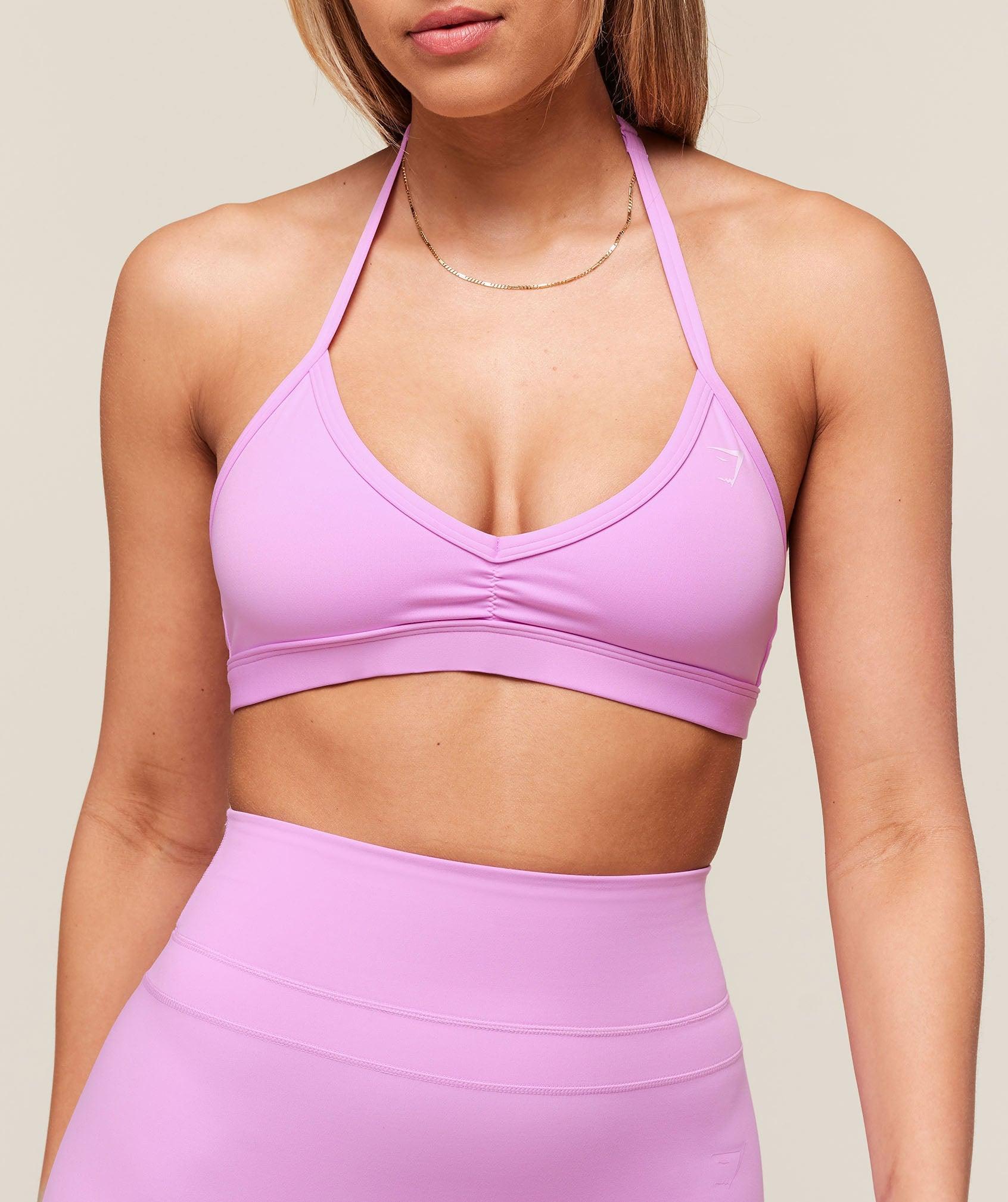 Minimal Halterneck Sports Bra Product Image