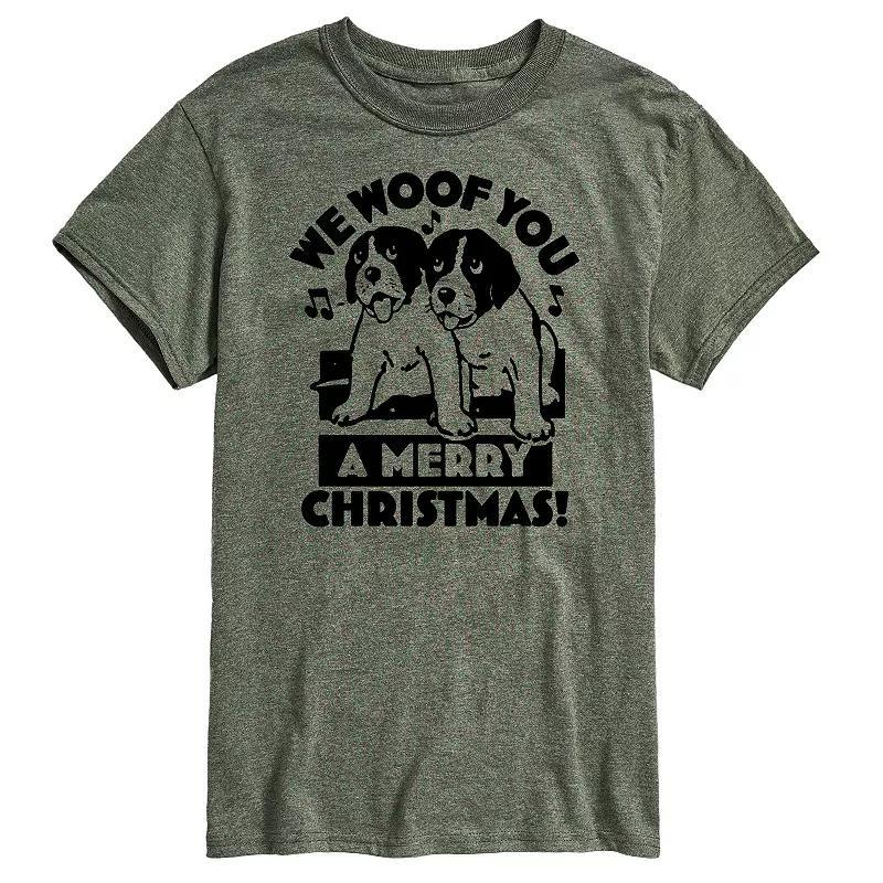 Men's We Woof You Merry Christmas Graphic Tee,  Product Image