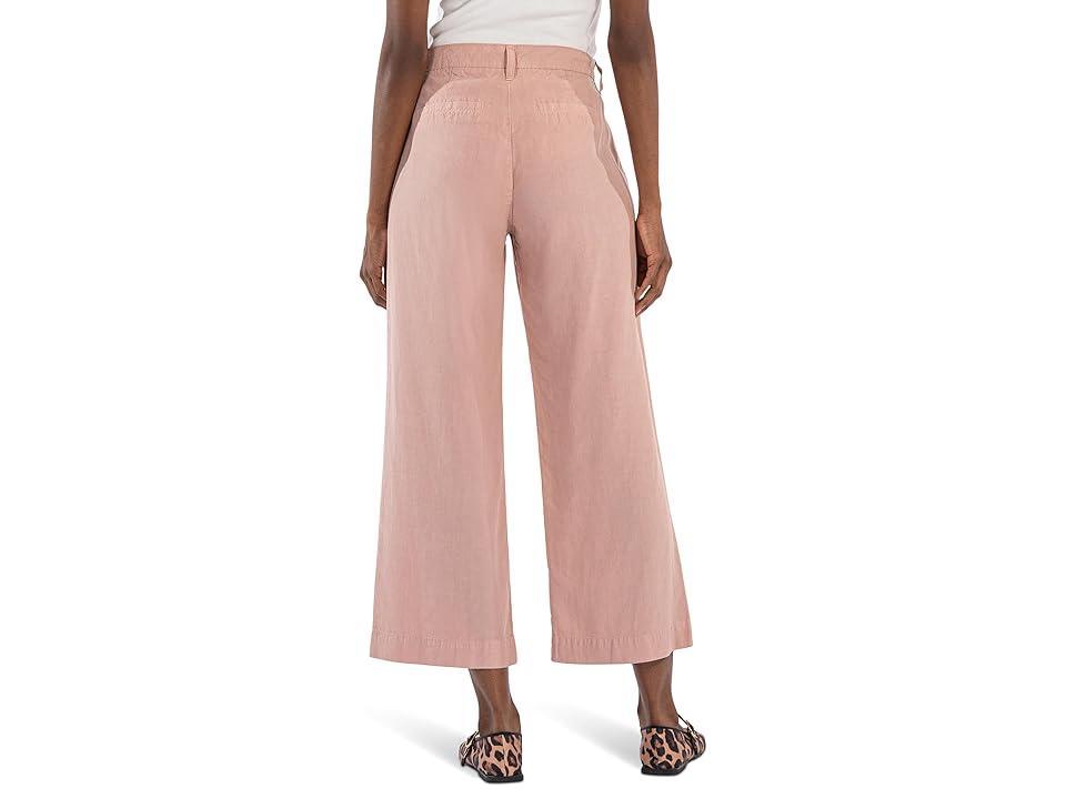 KUT from the Kloth Charlotte - Crop Wide Leg Trouser (Blush) Women's Jeans Product Image