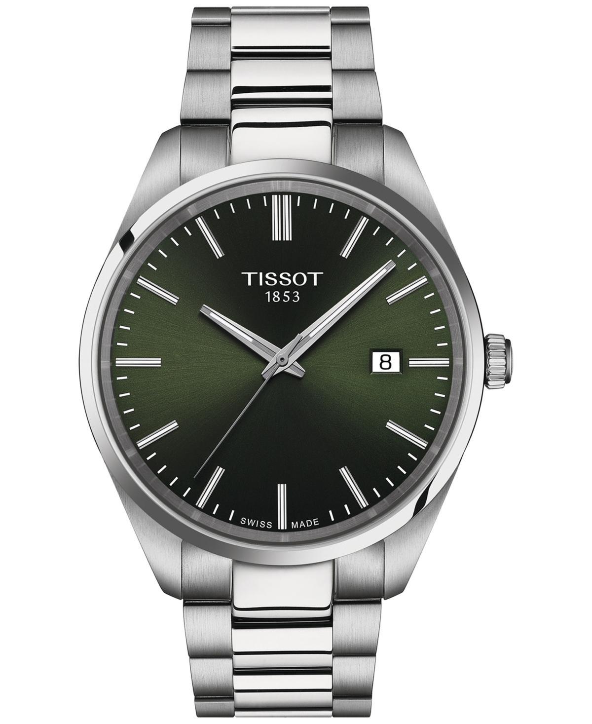 Tissot Mens Classic Collection Pr 100 Blue Dial Stainless Steel Bracelet Watch Product Image