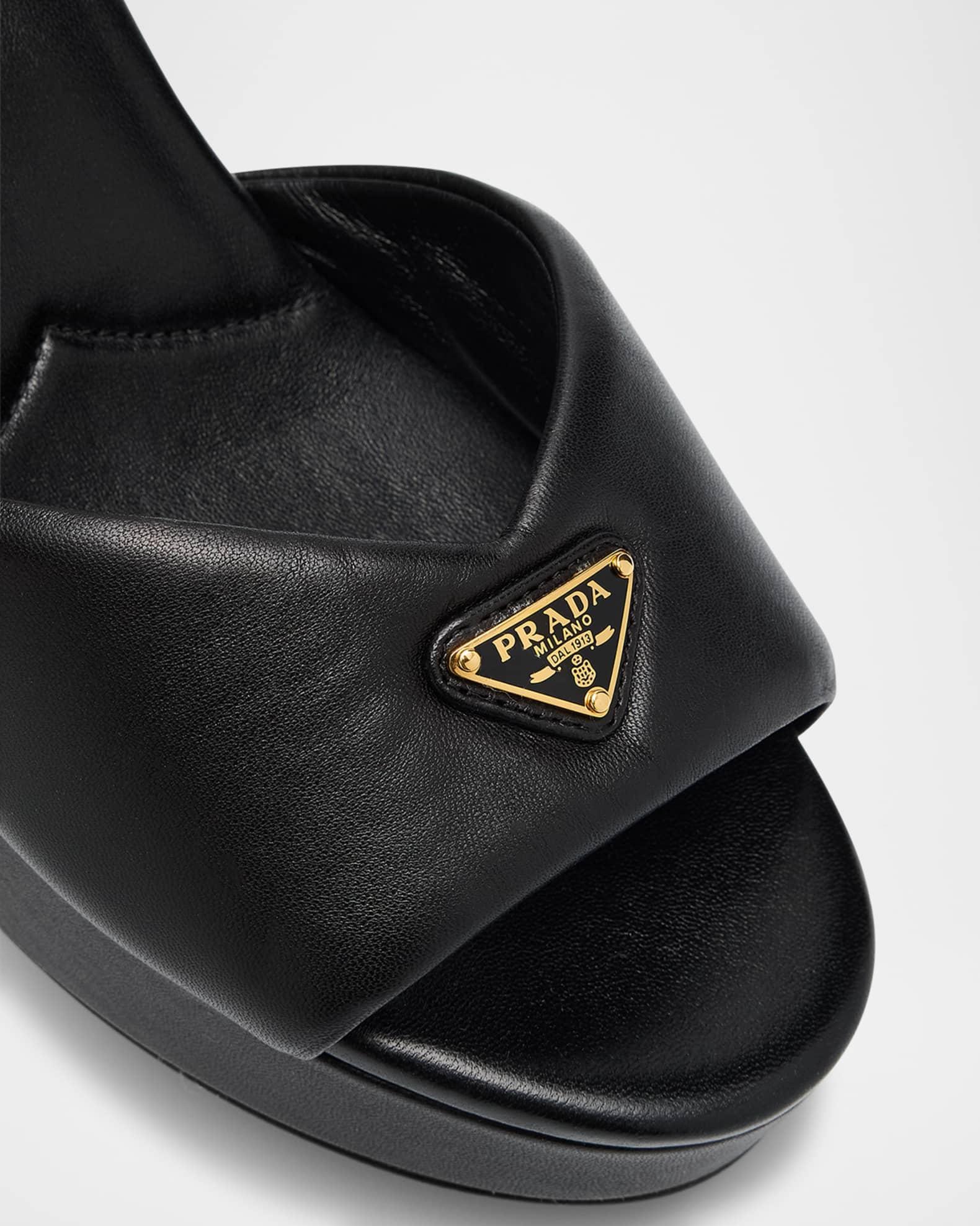 Soft Nappa Ankle Strap Platform Sandals Product Image