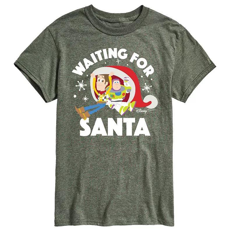 Disney / Pixar's Toy Story Woody & Buzz Lightyear Men's Waiting For Santa Graphic Tee,  Product Image