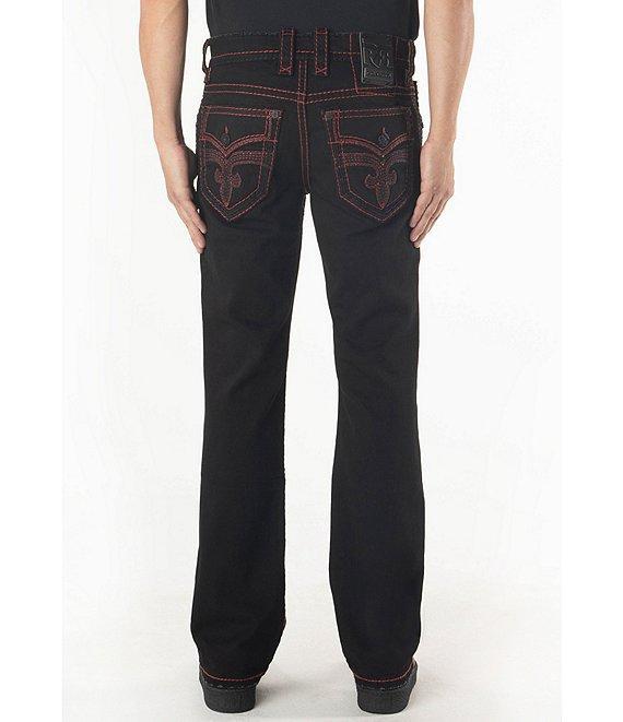 Rock Revival Arther Straight Custom Matte Black On Black Hardware Jeans Product Image