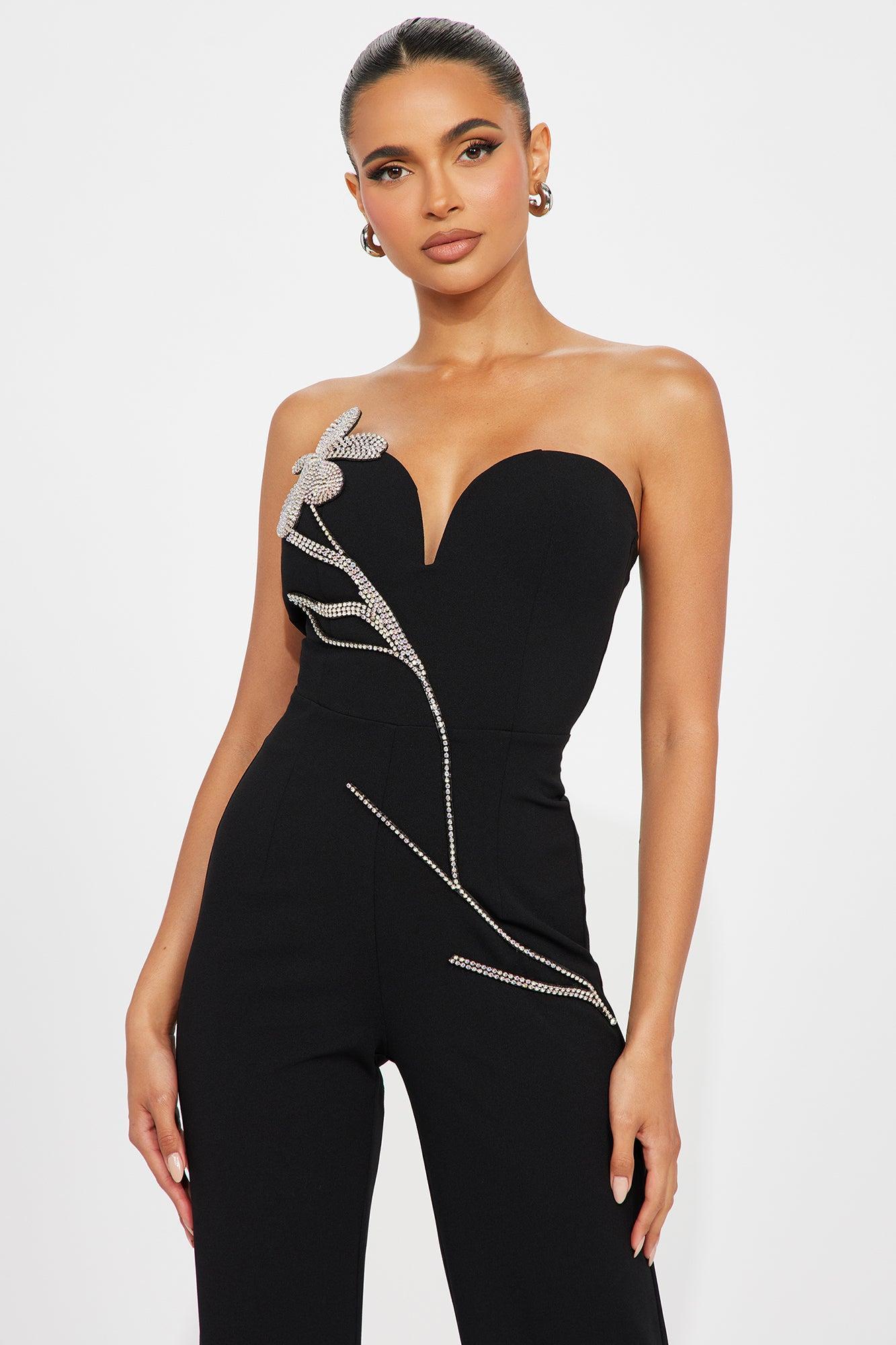 Elegant Desire Jumpsuit  - Black Product Image