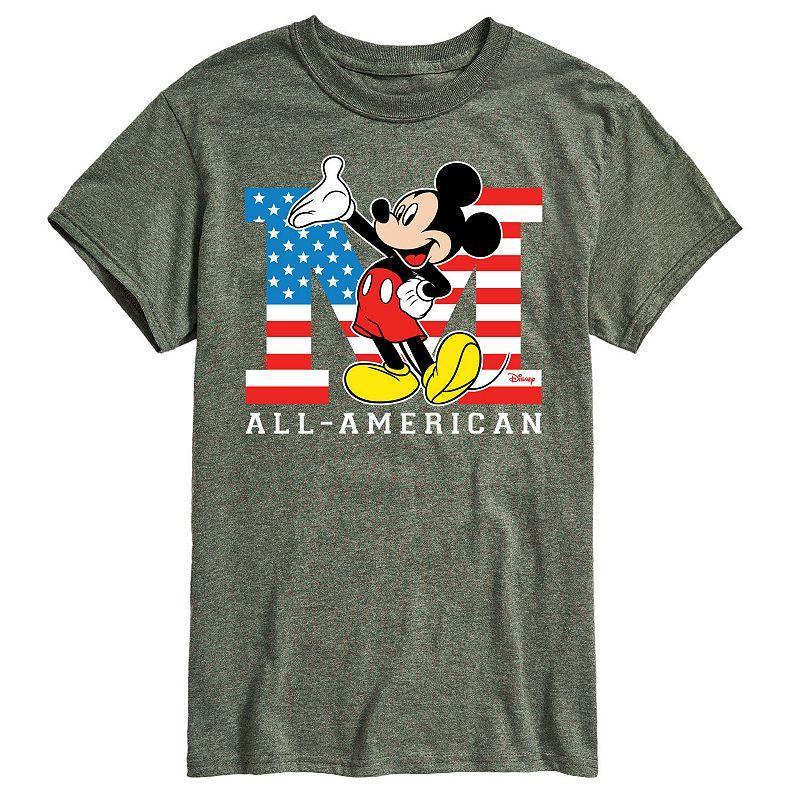 Disney's Mickey Mouse Big & Tall All American Graphic Tee, Men's, Size: 4XB, Gray Product Image