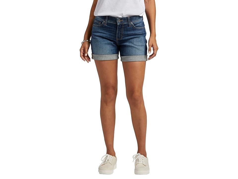 Jag Womens Alex Mid Rise 5 Rolled Hem Boyfriend Shorts Product Image