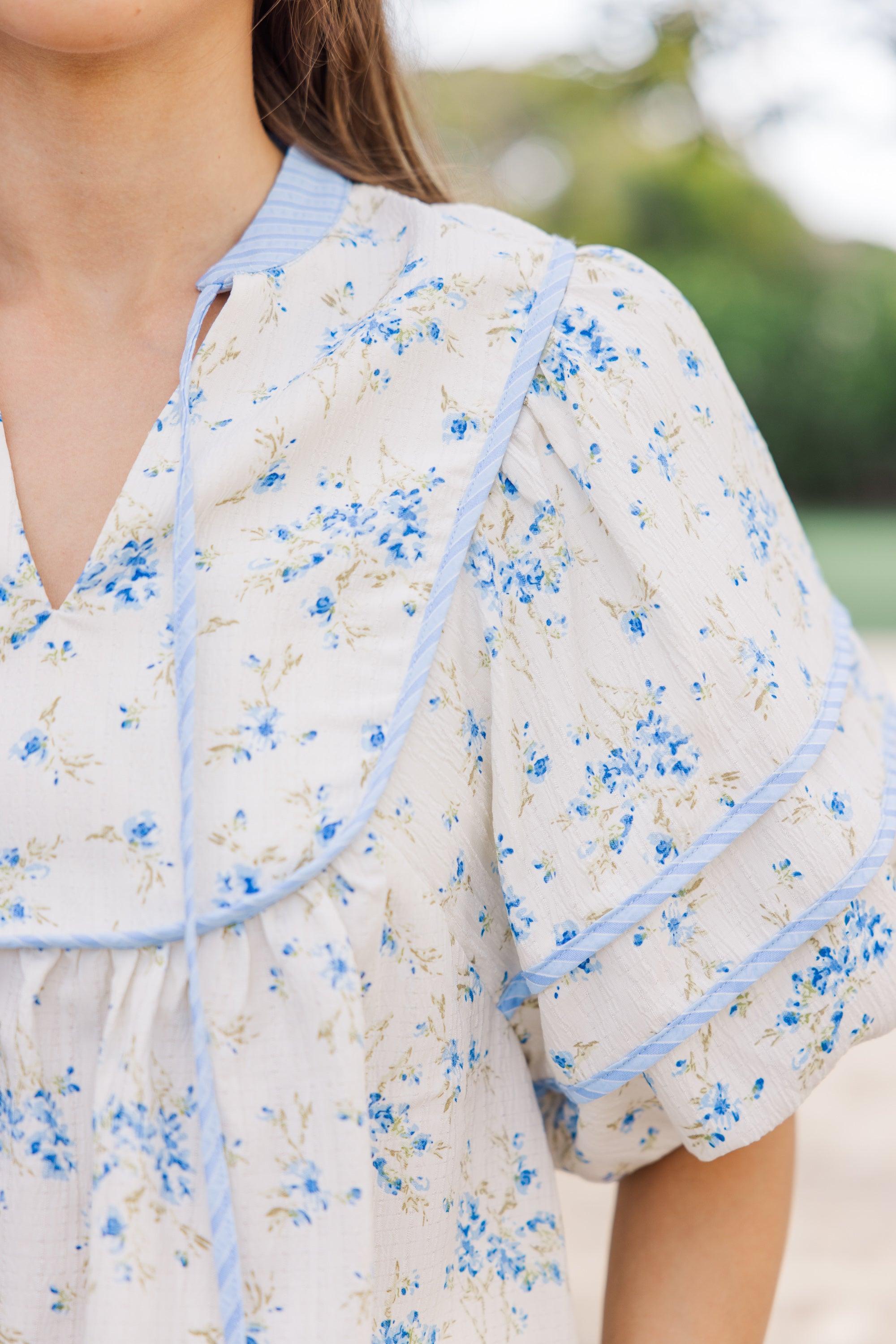 Next Chapter Blue Ditsy Floral Blouse Female Product Image