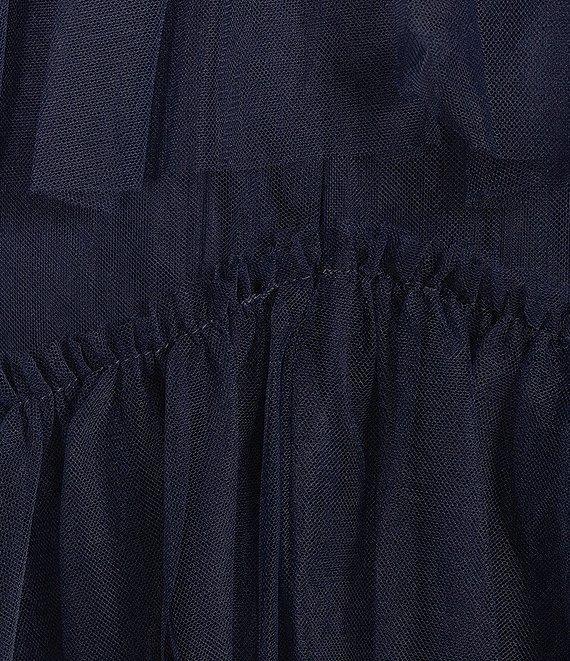 Next Up Twist Front Cut-Out Tiered Tulle Long Dress Product Image