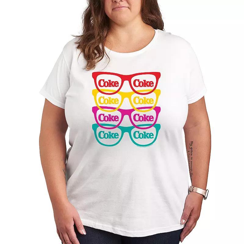 Plus Coca-Cola Coke Sunglasses Graphic Tee, Women's,  Product Image
