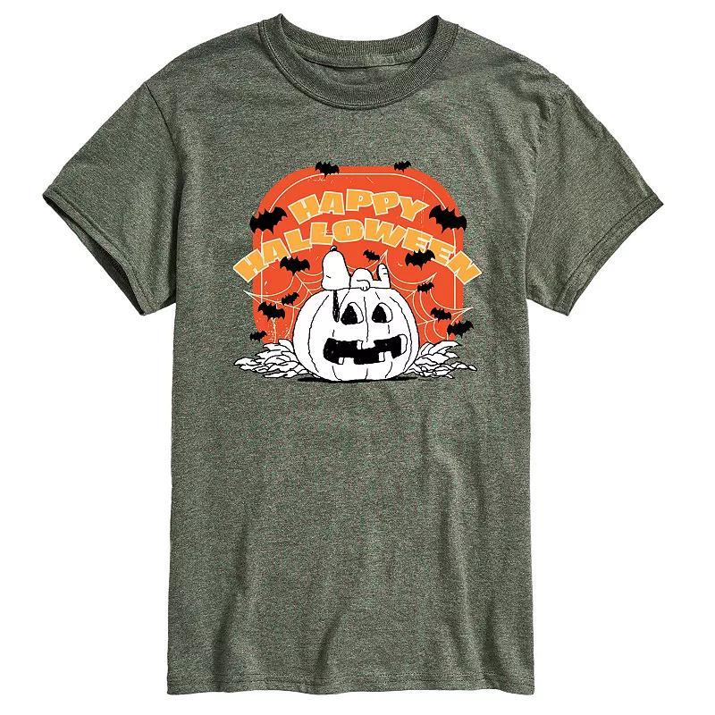 Men's Peanuts Retro Halloween Graphic Tee, Size: XS, Grey Gray Product Image