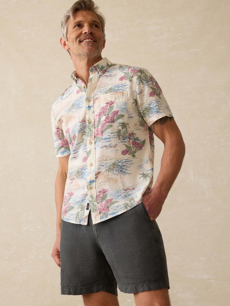 Short-Sleeve Breeze Shirt - Molokai Scenic Tropical Product Image