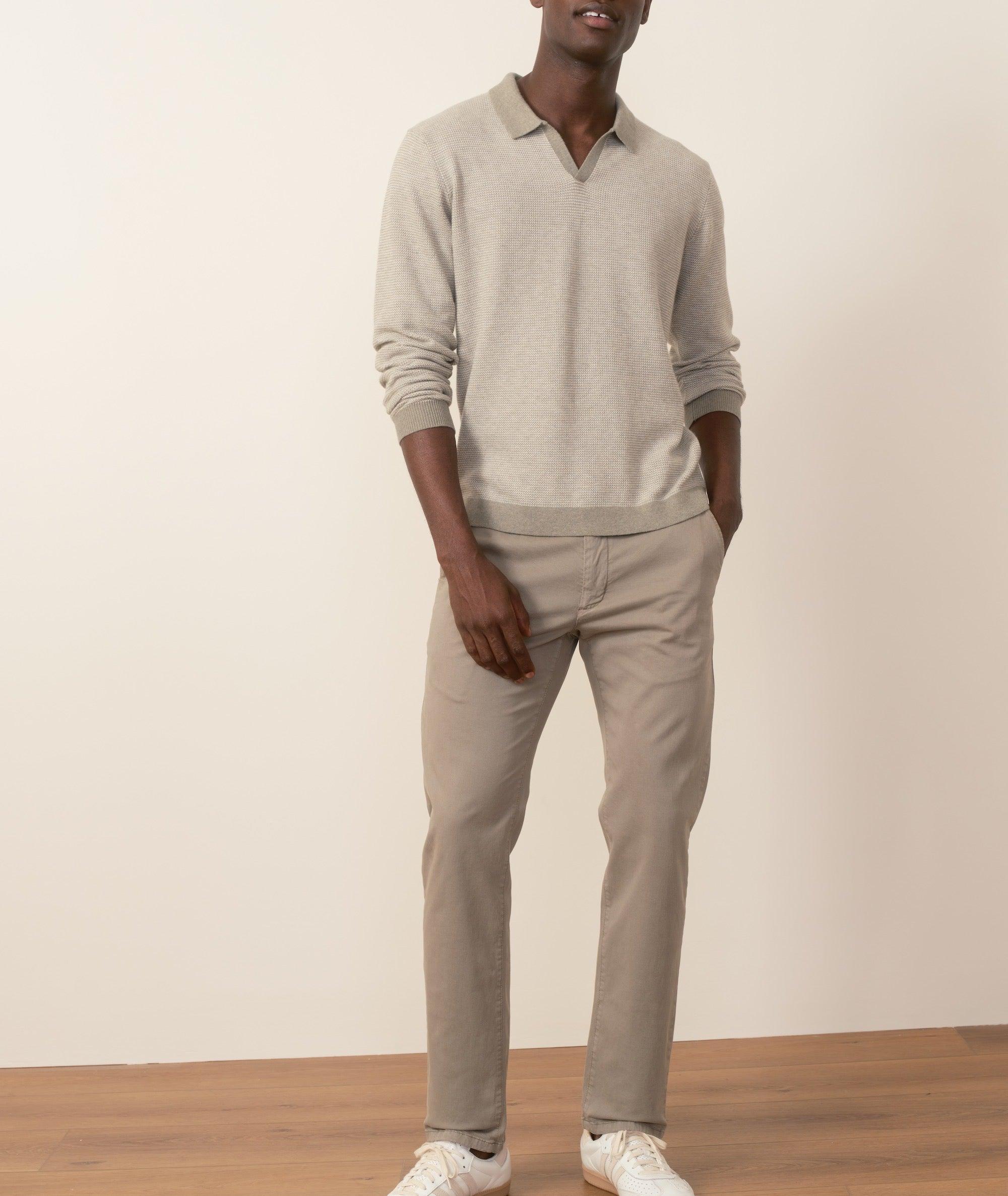 Liam Long Sleeve Sweater Polo Product Image