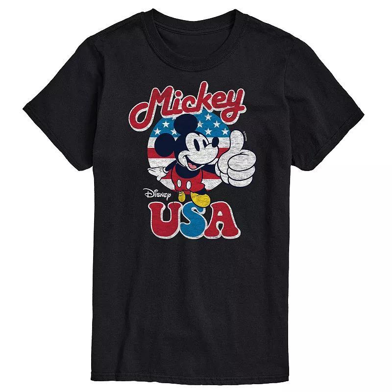 Disney's Mickey Mouse Big & Tall USA Graphic Tee, Men's, Size: 3XB, Black Product Image