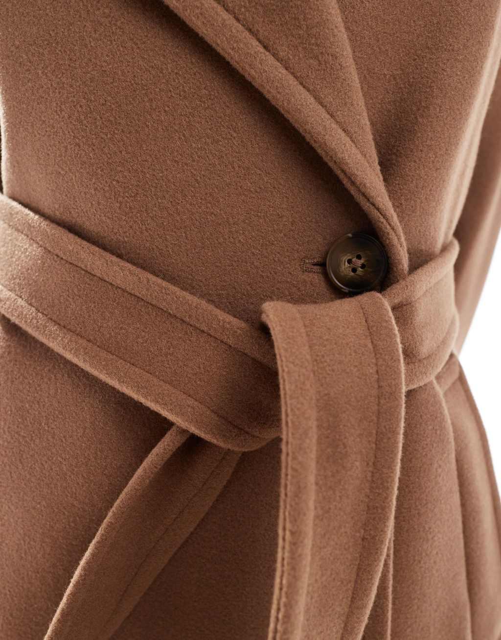 Ever New wool mix belted coat in soft camel Product Image