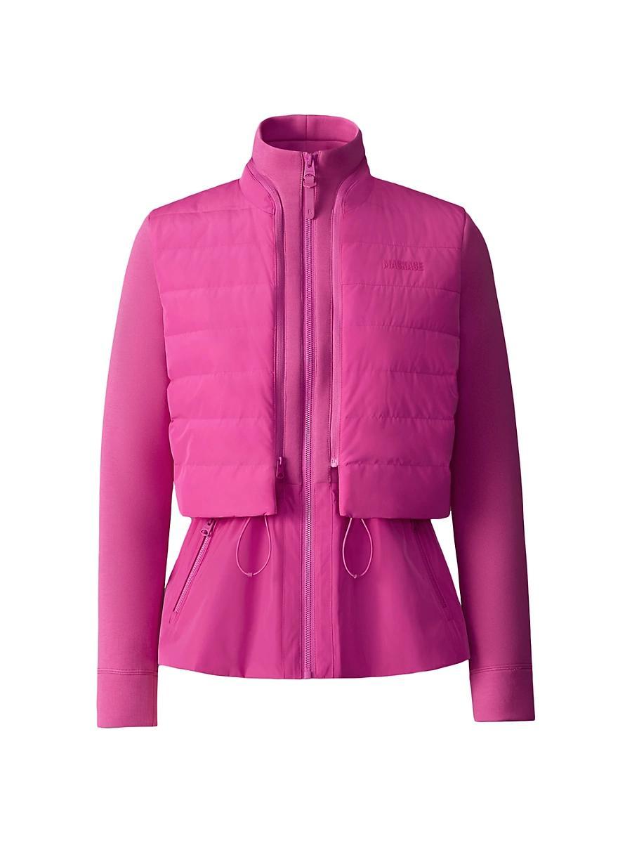 Womens Priscilla Mixed-Media Jacket Product Image