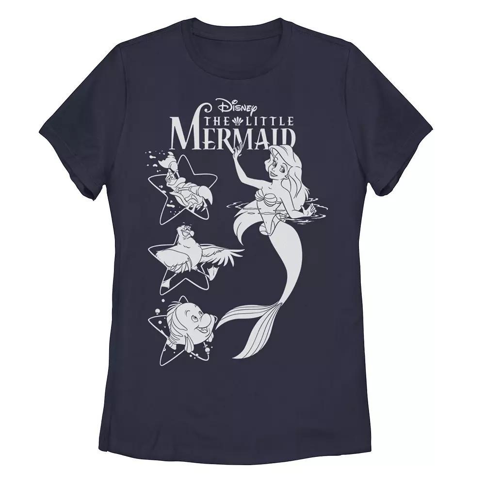 Disney's The Little Mermaid Juniors' Ariel And Friends Graphic Tee, Women's,  Product Image